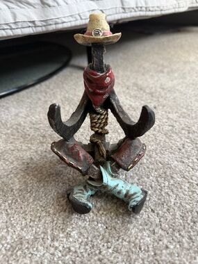 Cowboy Boot & Hat Decoration - Red Bandana, Turquoise Boots